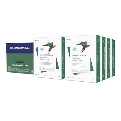 Hammermill Premium 8.5" x 11" Color Copy Paper, 28 lbs., 100 Brightness,  4000 Sheets/Carton (102467) | Quill.com