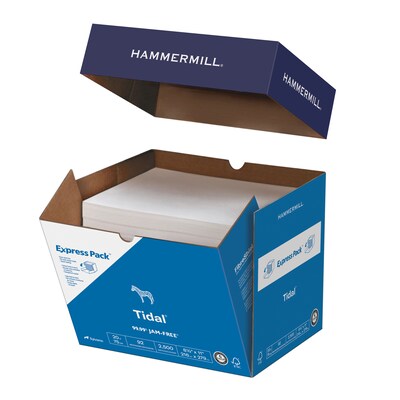 Hammermill Tidal Express Pack 8.5" x 11" Copy Paper, 20 lbs., 92 Brightness, 2500 Sheets/Carton (163120)