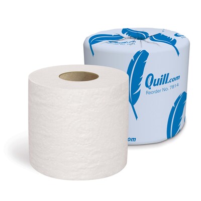 Quill Brand® Toilet Paper, 100% Recycled, 2-Ply, 500 Sheets/Roll, 96 Rolls/Carton  (7814-QCC) | Quill.com