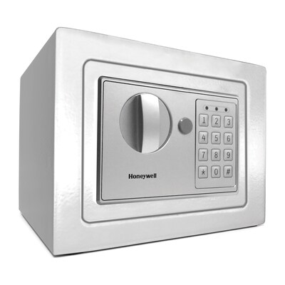 Honeywell Steel Standard Safe with Keypad Lock, White, 0.15 cu. ft. (5605W)