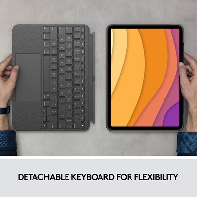 Logitech Combo Touch iPad Air (4th, 5th Gen) Keyboard Case - Detachable  Backlit Keyboard with Kickst | Quill.com