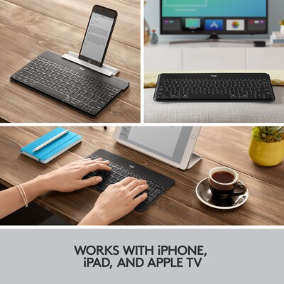 Logitech Keys-to-Go Ultra-Portable Keyboard For iPhone, iPad, and Apple TV,  Black | Quill.com