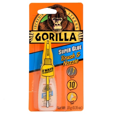 Gorilla Brush & Nozzle Super Glue, 0.35 oz. (7500101)