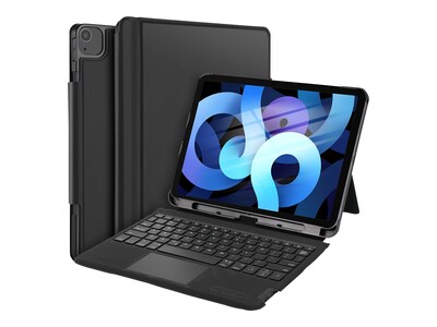 CODi Bluetooth Keyboard PU Leather/TPU/ABS Plastic Folio Case w/ Track Pad for 10.9" iPad Air Gen 4/5/Pro, Black  (C30708520)