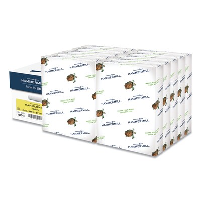 Hammermill Recycled Colored Paper, 20 lbs., 8.5 x 11, Canary, 5000  Sheets/Carton (103341)