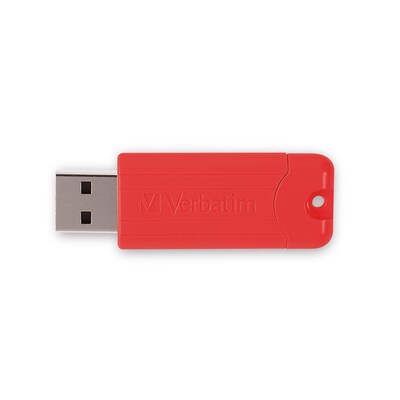Verbatim PinStripe 128GB USB 3.2 Type-A Flash Drive, Red/Green/Blue, 3/Pack  (70390) | Quill.com