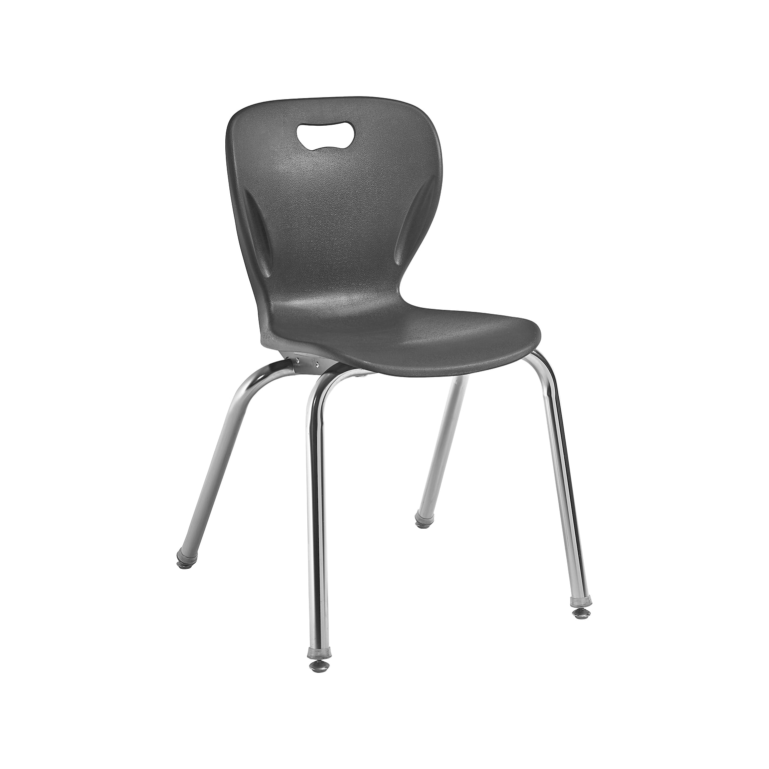 Alumni Explorer Polypropylene Student Stacking Chair, Graphite (C-EXPL-18-CH-GT-M)