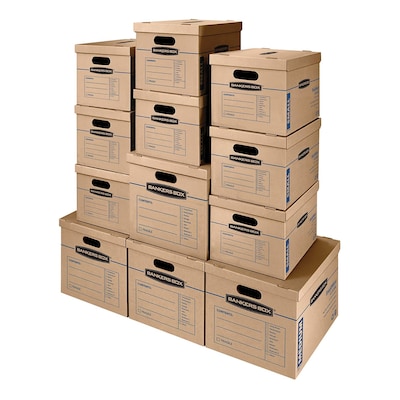Bankers Box® SmoothMove 19" x 14.5" x 15.5" Moving Box, Kraft, 12/Carton  (7716401) | Quill.com