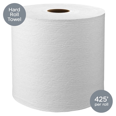 Scott Hardwound 1-Ply Paper Towels, 60% Recycled, 1000' Per Roll