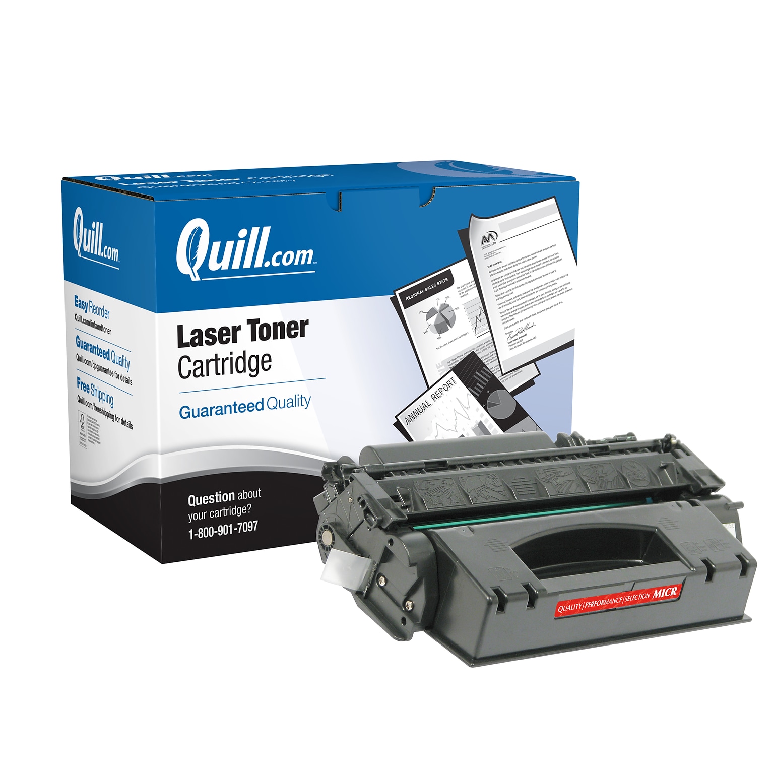 Quill Brand® Remanufactured Black High Yield MICR Toner Cartridge Replacement for HP 53X (Q7553X) (Lifetime Warranty)