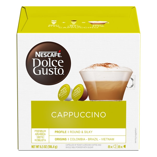 NESCAFE Dolce Gusto Cappuccino, Coffee, 16 Pods/Box (NES27376) | Quill.com