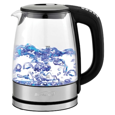 Brentwood Cordless Digital Glass Electric Kettle with 6 Precise