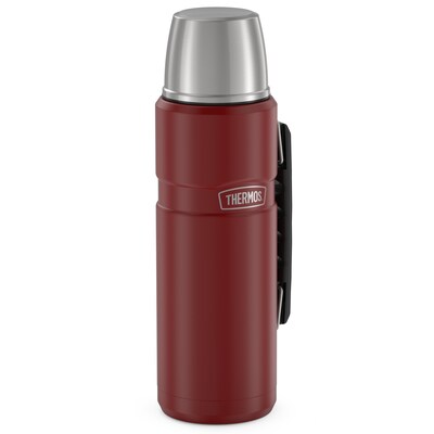 Thermos 40-Ounce Stainless King Vacuum-Insulated Stainless Steel Beverage Bottle, Matte Red (SK2010M