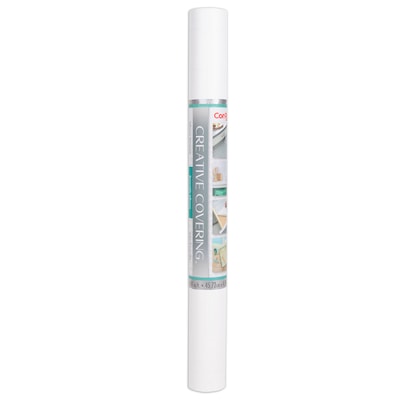 Con-Tact® Creative Covering™ Adhesive Covering, 18" x 16', White, 1 Roll (KIT16FC9A95206)
