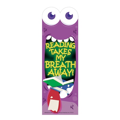 Eureka Reading Takes My Breath Away Monster Breath Scented Bookmarks, Multicolor, 24/Pack, 3 Packs/Bundle (EU-834052-3)