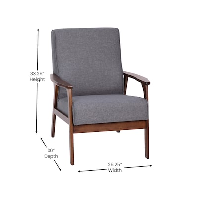 Flash Furniture Langston Faux Linen Arm Chair, Gray (ISIT673317GY)