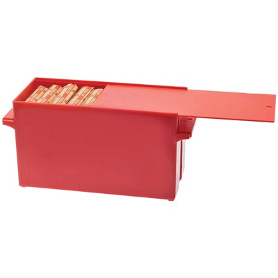 Nadex Coins Large Capacity Rolled Pennies Coin Storage Box, Red (AEX1-1016)