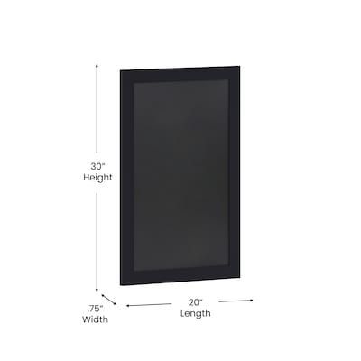 Flash Furniture Canterbury Wall Mount Magnetic Chalkboard Sign, Black, 20" x 30" (HGWAGDI452315)