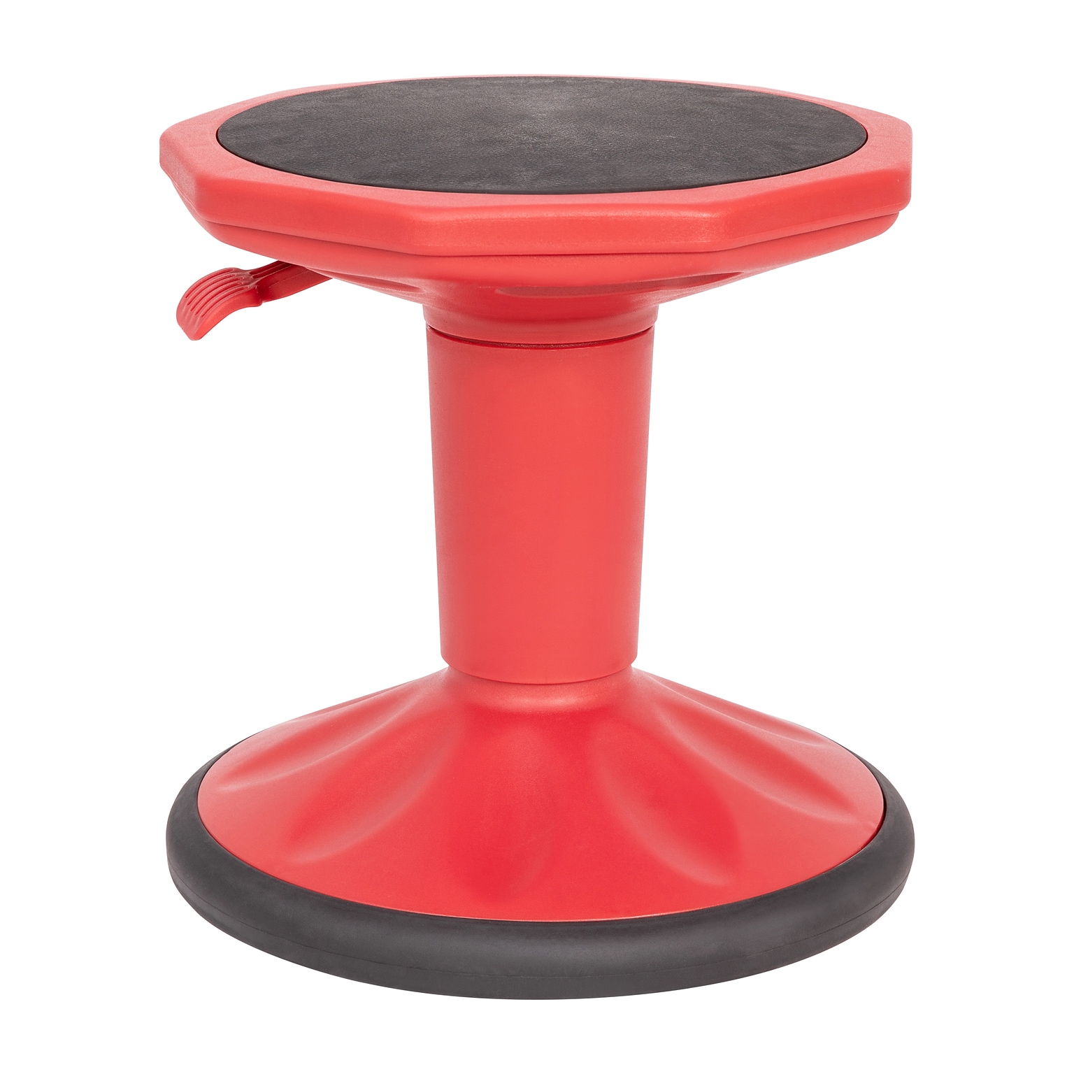 Flash Furniture Carter Plastic Kids Adjustable Height Stool, Red (AY9001SRD)
