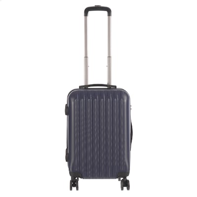 NICCI Grove 2 Collection ABS Plastic Multidirectional Spinner Wheels Luggage, Dark Blue (CRL006S)