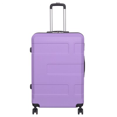 NICCI Deco Collection ABS Plastic 4-Wheel Spinner Luggage, Lilac (CRL010L)