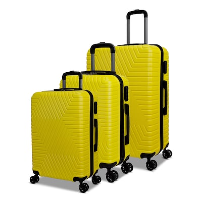 NICCI Lattitude Collection ABS Plastic 3P Set Luggage, Yellow (CRL015)