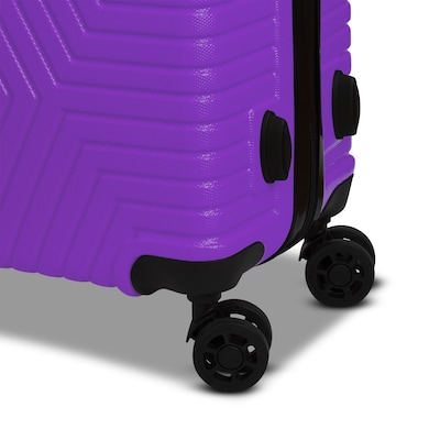 NICCI Lattitude Collection ABS Plastic 3P Set Luggage, Purple (CRL015)