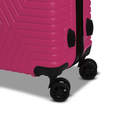 NICCI Lattitude Collection ABS Plastic 3P Set Luggage, Fuchsia (CRL015)