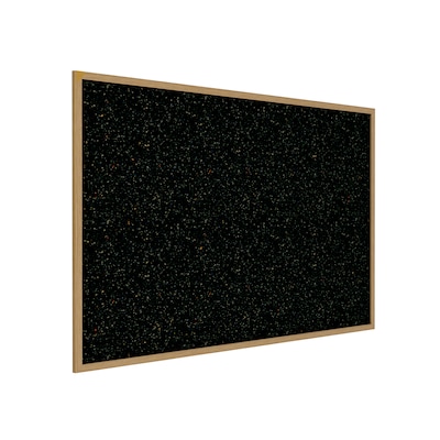 Ghent 4' H x 8' W Recycled Bulletin Board with Oak Finish Frame, Confetti (WTR48-CF)