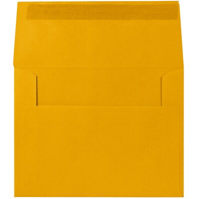 JAM Paper A2 Invitation Envelopes, 4.375 x 5.75, Sunflower Yellow, Bulk 250/Box (294323567)