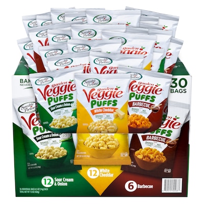 Sensible Portions Garden Veggie Puffs Variety Pack 0.5 oz., 30/Pack (325-00014)