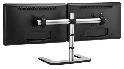 Atdec Adjustable Dual Monitor Desk Mount for Monitors Up to 26.5 lbs., Silver (VFS-DH)