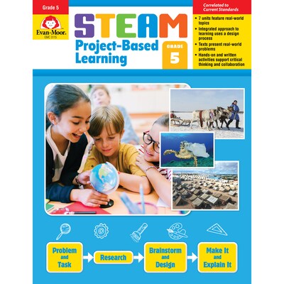 Evan-Moor STEAM Project-Based Learning Activity Book - Grade 5