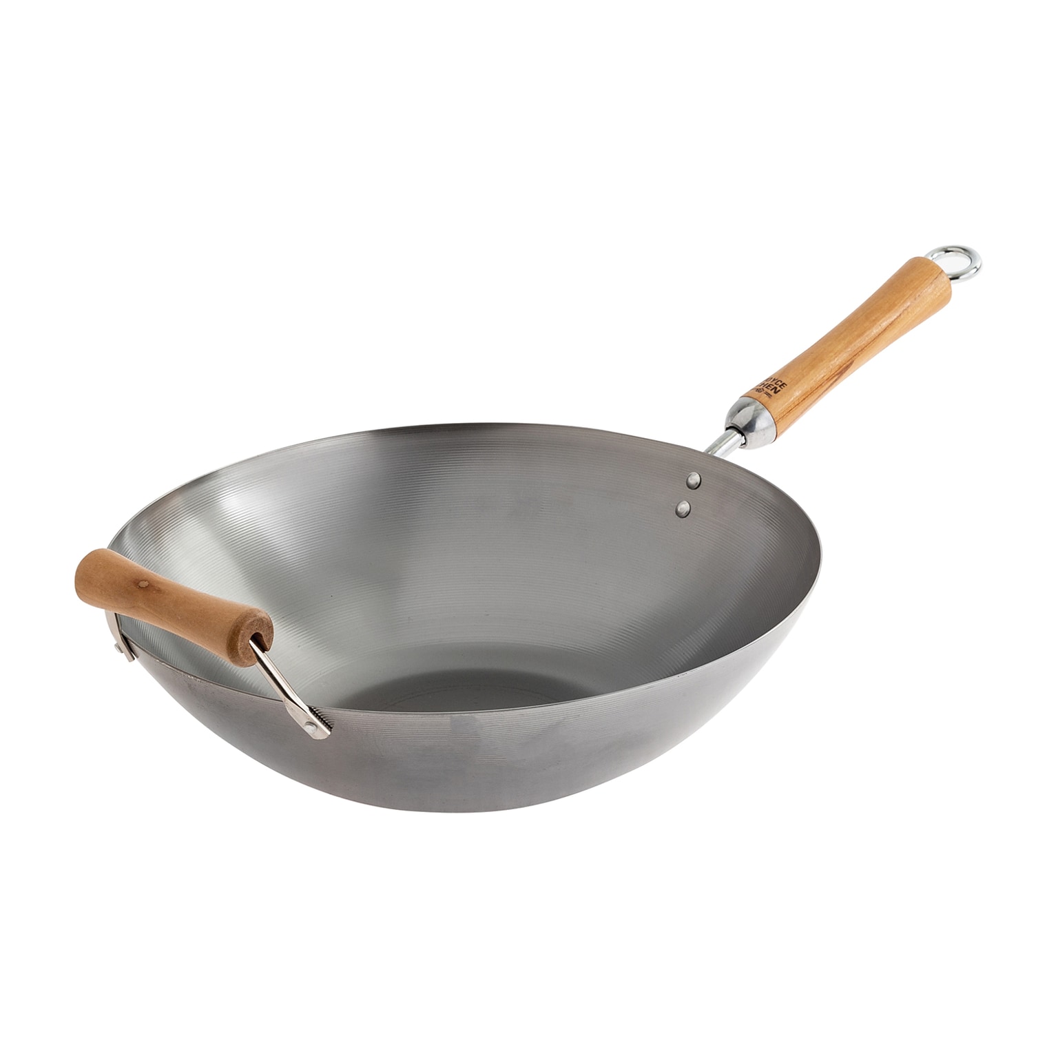 Joyce Chen Classic Series 14-Inch Carbon Steel Wok with Birch Handles,  Silver (J21-9978) | Quill.com