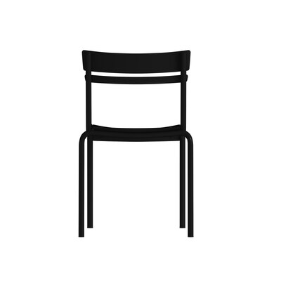 Flash Furniture Nash Modern Metal Side Dining Chair, Black, 2/Pack (2XUCH10318BK)