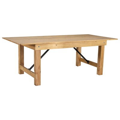 XA-F-84X40-LN-GG 7 ft. x 40 in. Hercules Rectangular Antique Rustic Light Natural Solid Pine Folding Farm Table