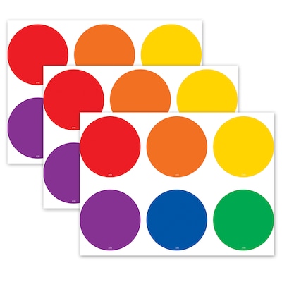 Teacher Created Resources® Spot On® Colorful Circles Carpet Markers, 12 Per Pack, 3 Packs (TCR77048-