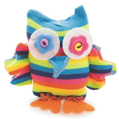 S&S Worldwide Sock Owl Craft Kit, 12/Pack (CF-14092)