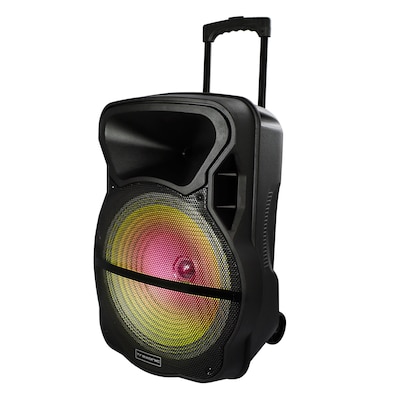 Trexonic Wireless Bluetooth 15" Portable Party Speaker, Black (93695833M)