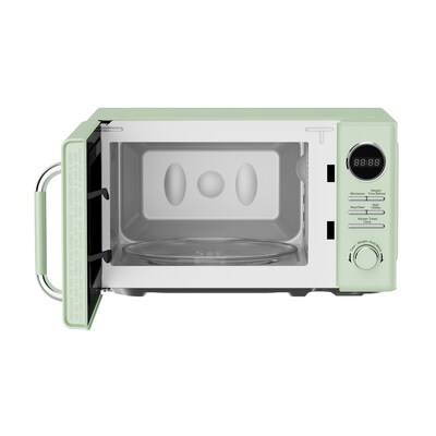 Magic Chef 0.7-Cu. Ft. 700W Retro Countertop Microwave, Green (MC77CMM)