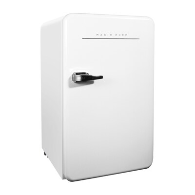 Magic Chef MCR32CHW 3.2-Cu. Ft. Retro Mini Fridge with Manual Defrost, White