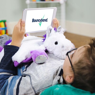 Bouncyband Washable Sensory Plush Lap Pad, Unicorn (BBALPUN)