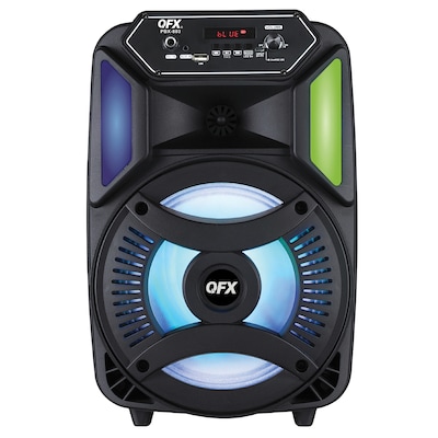 QFX 8-In. True Wireless Stereo Bluetooth Rechargeable Speaker with Remote, Black (PBX-803)