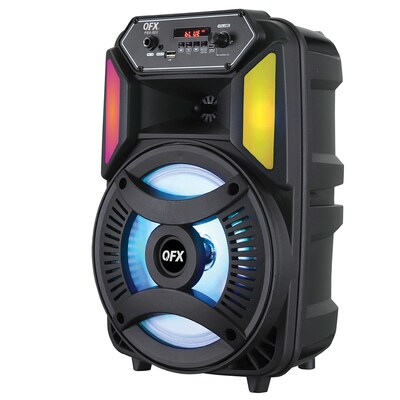 QFX 8-In. True Wireless Stereo Bluetooth Rechargeable Speaker with Remote, Black (PBX-803)