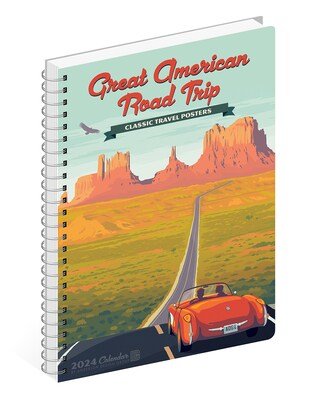 2024 Willow Creek Press Great American Road Trip Weekly Engagement Calendar, 6.5" x 8.5" Planner (37874)