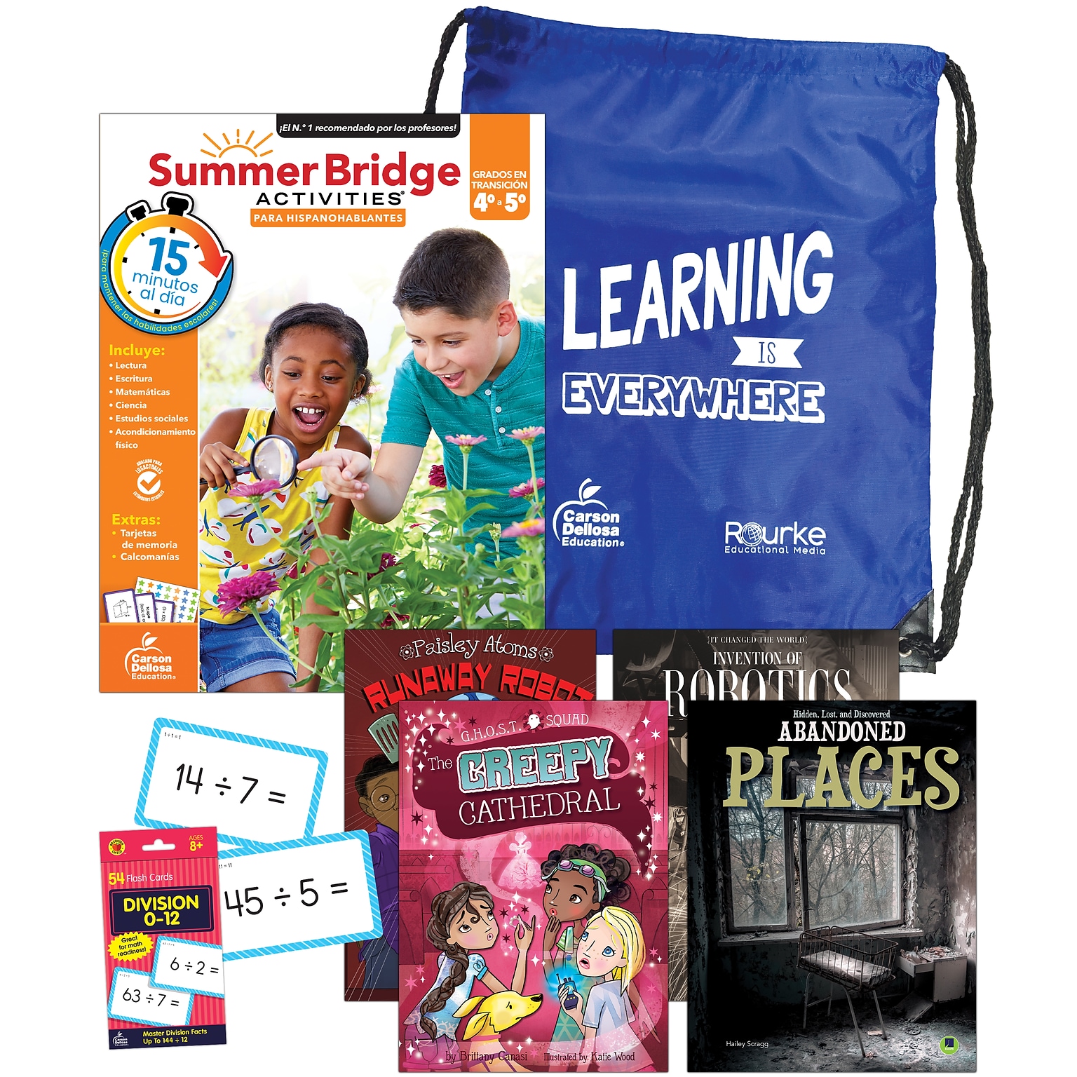 Summer Bridge Activities Paperback Book Set Summer Bridge Essentials Spanish Backpack, 4-5 (9781731653635)