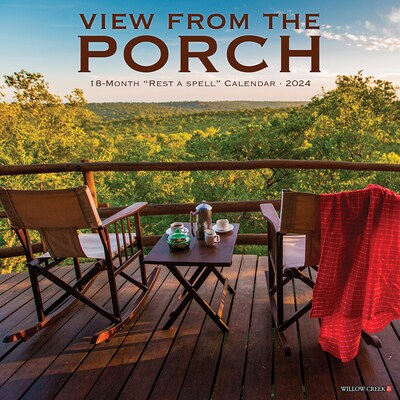 2024 Willow Creek Porch View 12 x 12 Monthly Wall Calendar, Multicolor (34989)