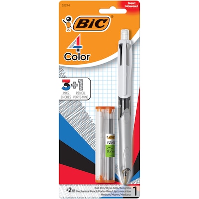 BIC 4 Color Retractable 3+1 Ballpoint Pen and Mechanical Pencil ...