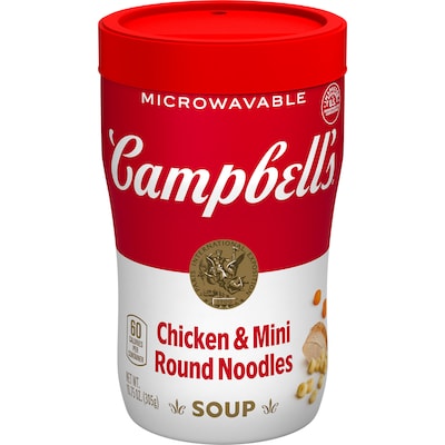 Campbell's Soup on the Go Chicken W/ Mini Noodles 10.75oz Cup, 8 count (351-00007)