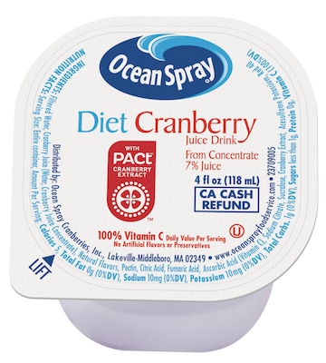 Ocean Spray Diet Cranberry Juice, 4 fl oz, 48/Box (220-02221)